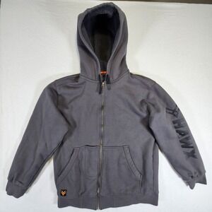 Hawx Jacket Mens L Large Insulated Zip-Front Hooded Work Sherpa Work Wear